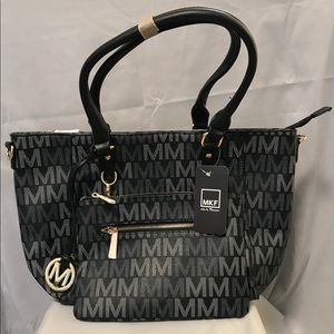 NWT - Mia Farrow handbag w/matching clutch
